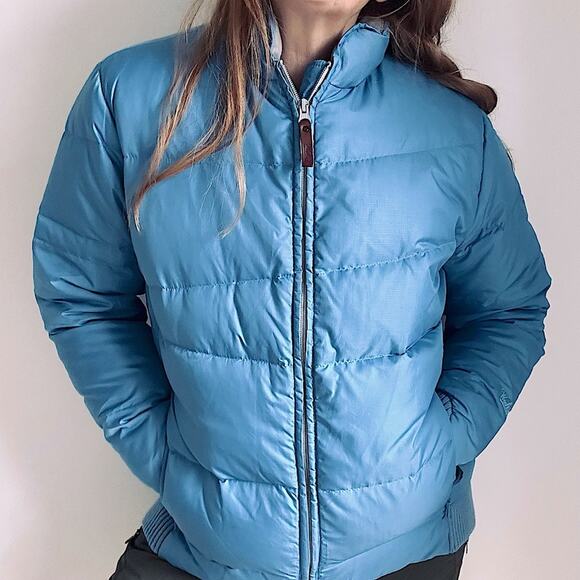 Woolrich Down Puffer Coat baby Blue Size Modern Large Vintage 90s - Picture 12 of 12